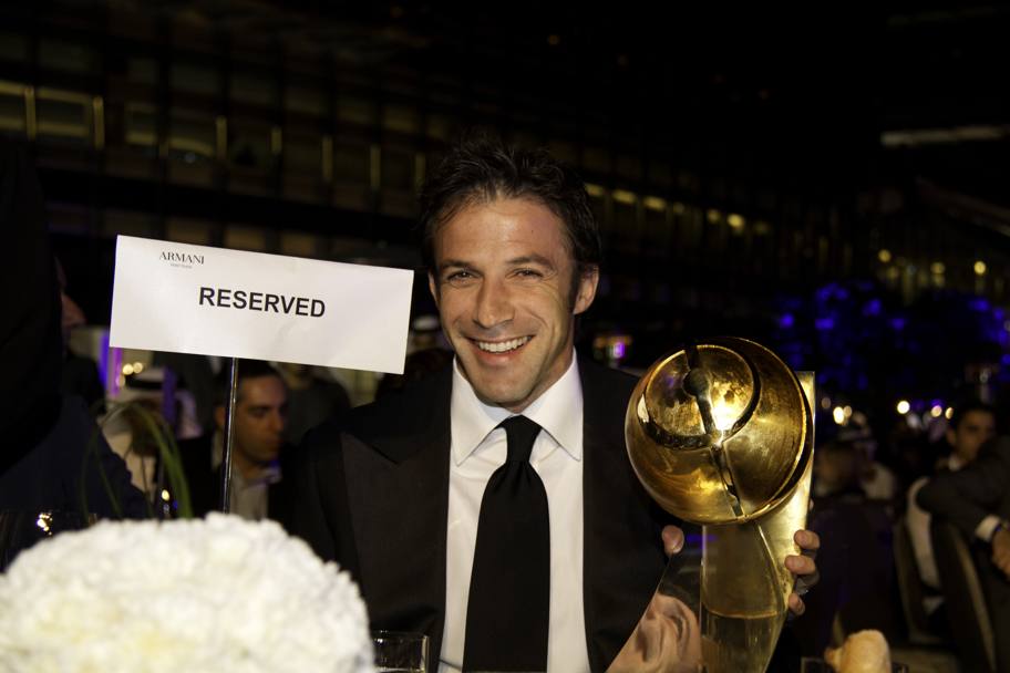 Alla cerimonia per la consegna del premio “Globe Soccer” alla carriera, nel 2011 